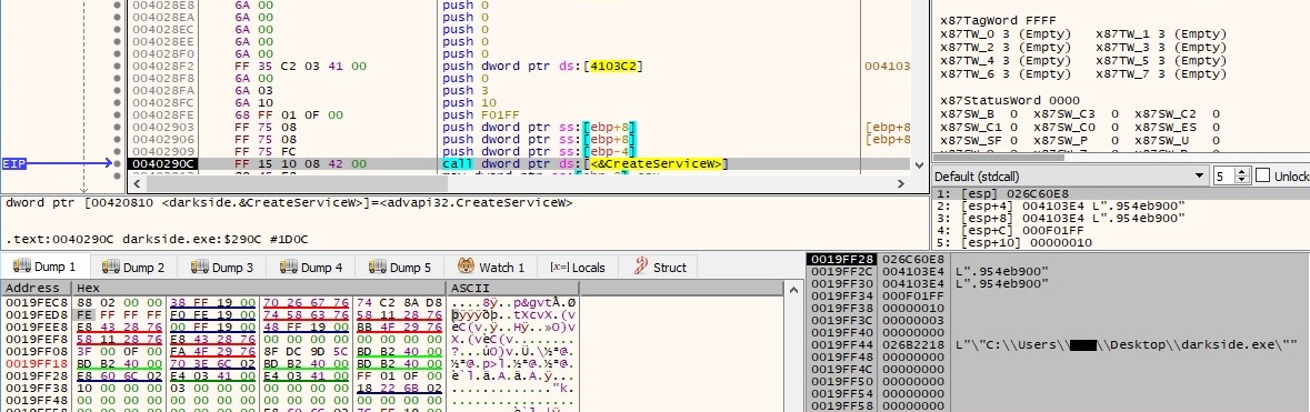 A step-by-step analysis of a new version of Darkside Ransomware (v. 2.1 ...